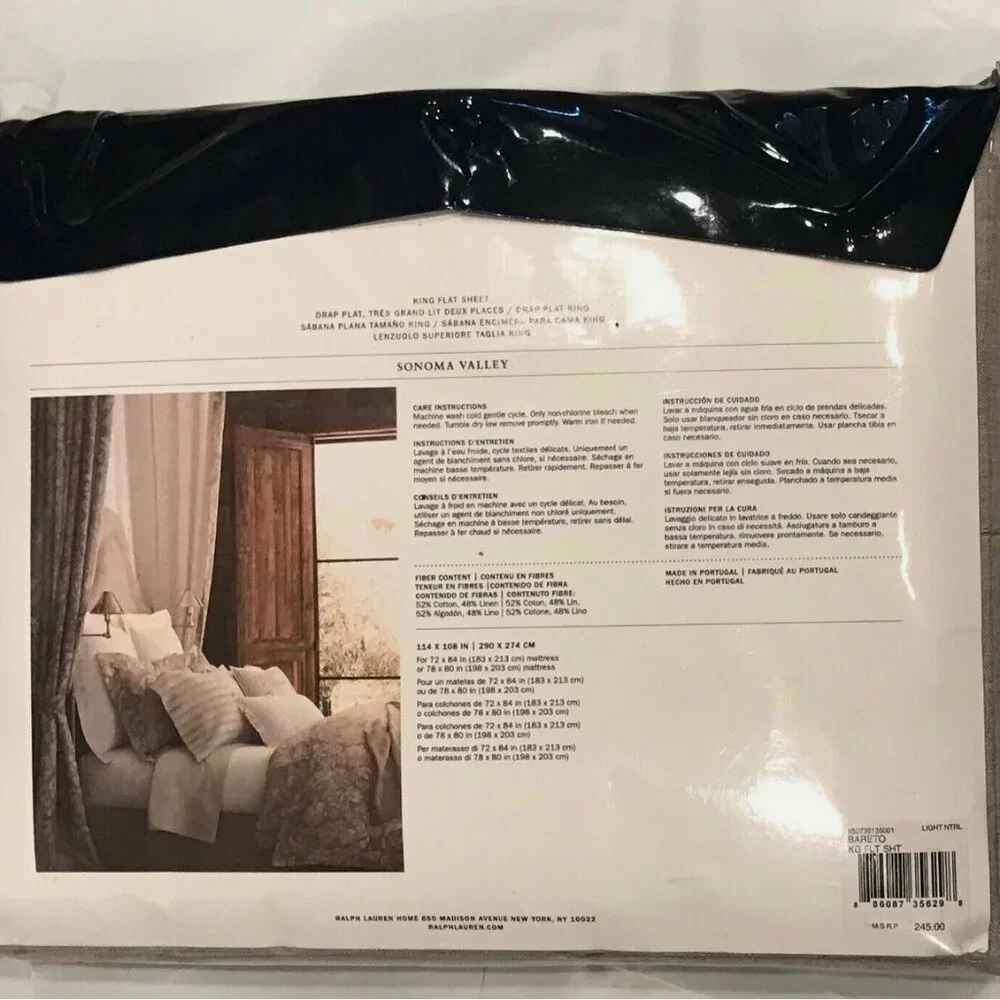 Ralph Lauren Bareto Sonoma Valley Flat Sheet